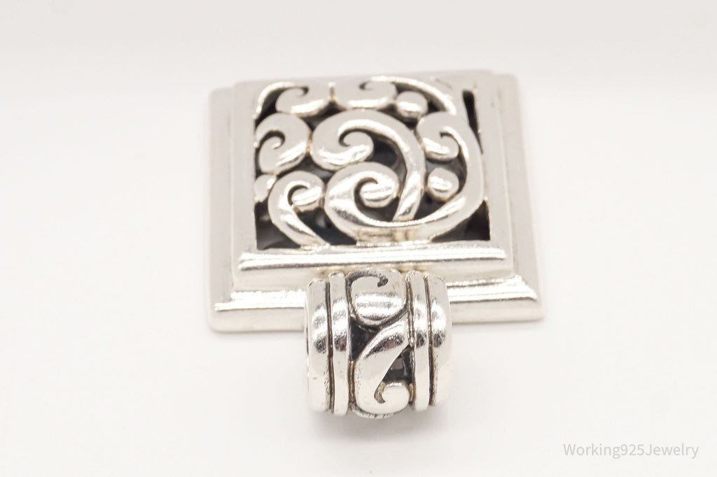 Large Vintage Designer Barse Swirl Sterling Silver Pendant