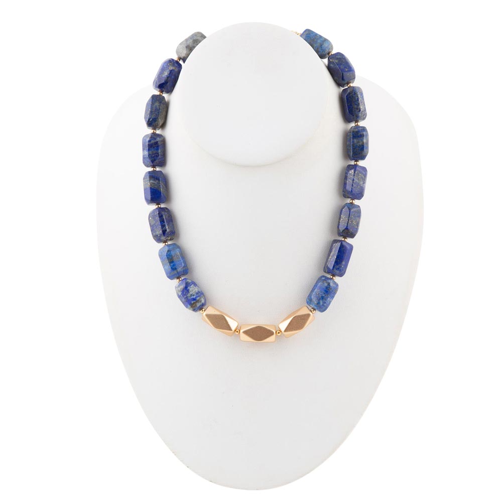 Blue Lapis Nugget Necklace