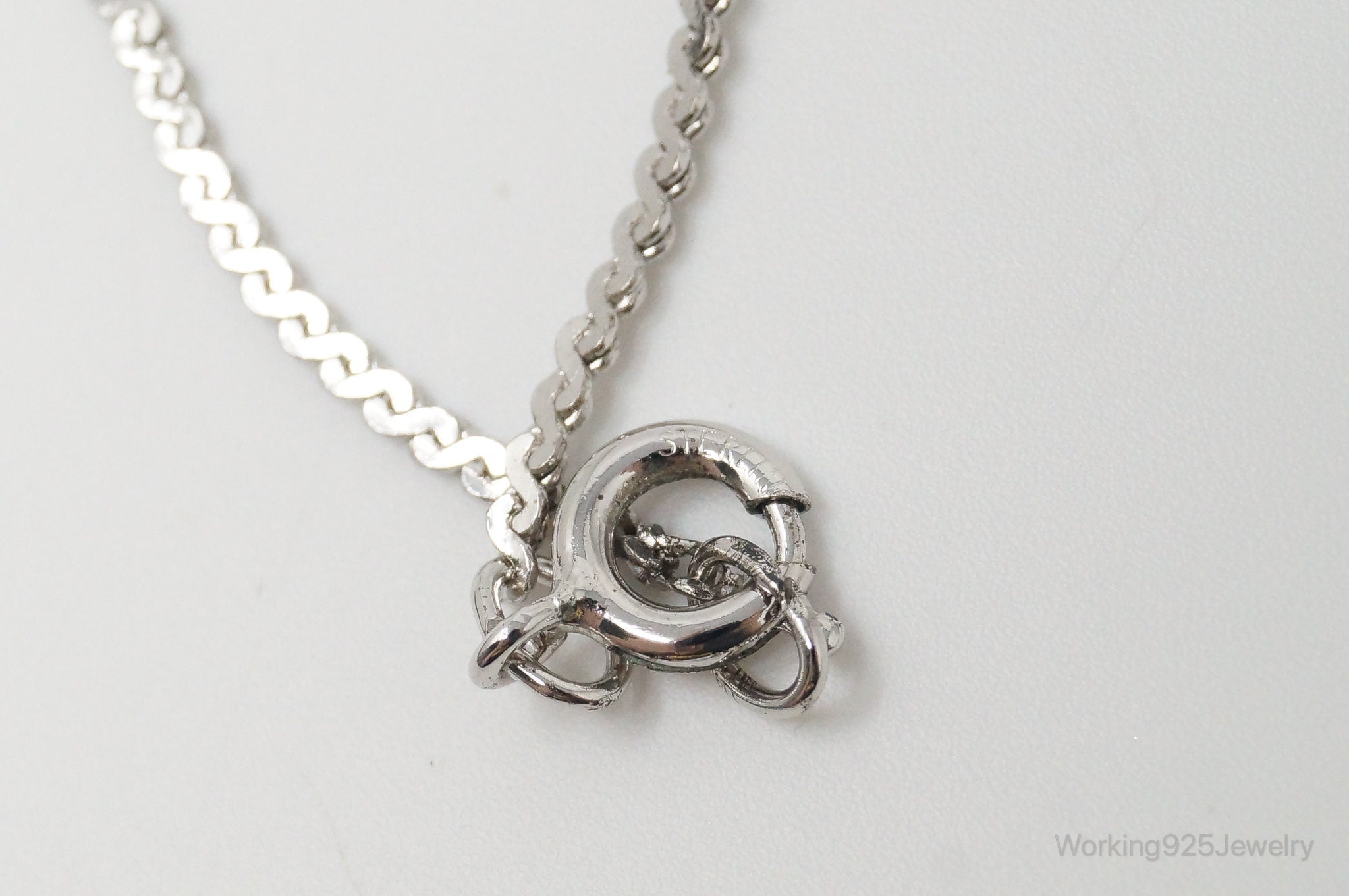 Vintage Designer Avon Sapphire Sterling Silver Necklace