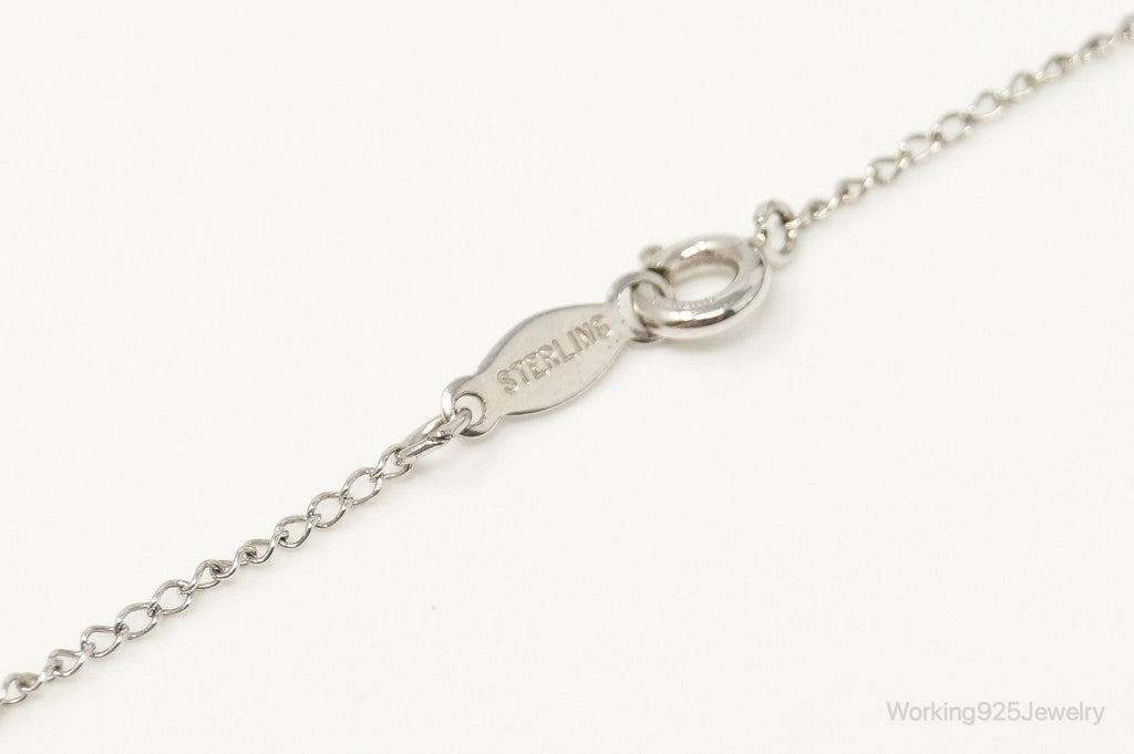 Vintage Star Sapphire Sterling Silver Necklace