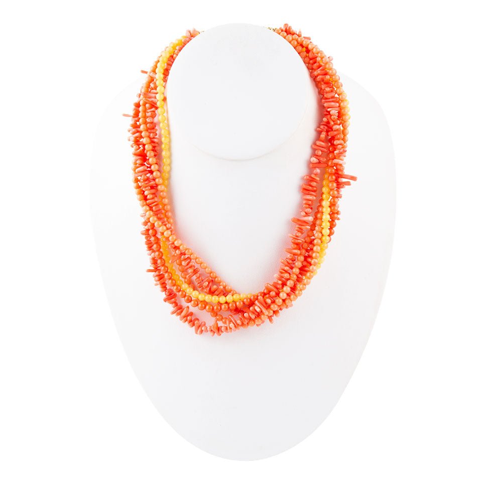 Celosia Coral Torsade Necklace