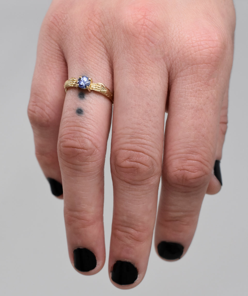 Stronghold Ring with Ceylon Sapphire