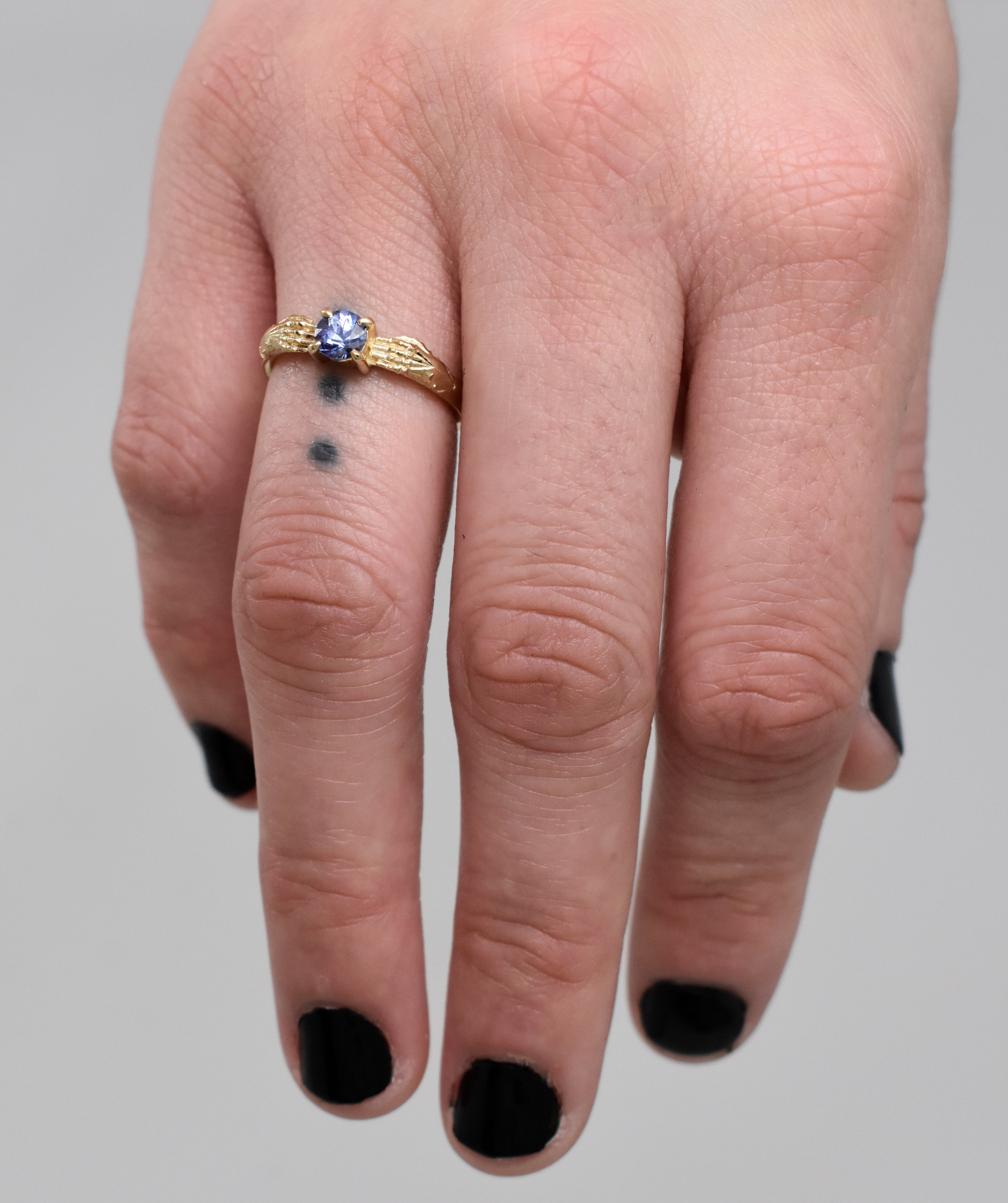 Stronghold Ring with Ceylon Sapphire