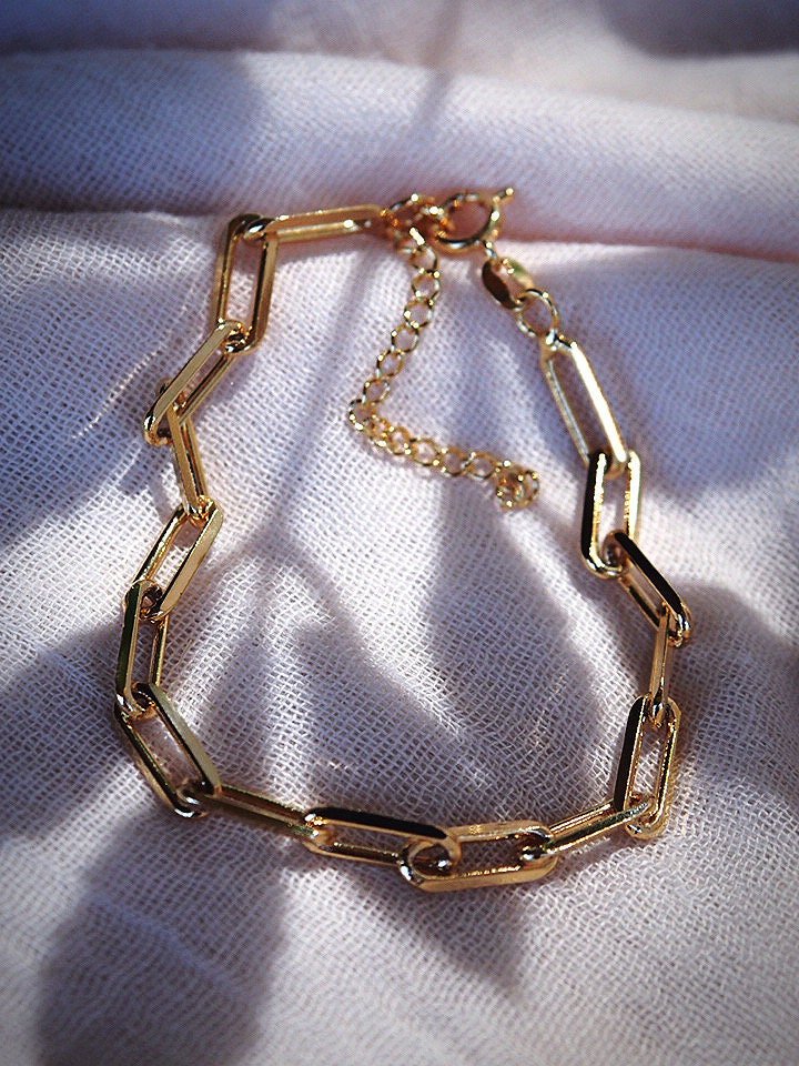 Sale - Chunky Gold Paperclip Chain Anklet - Hie