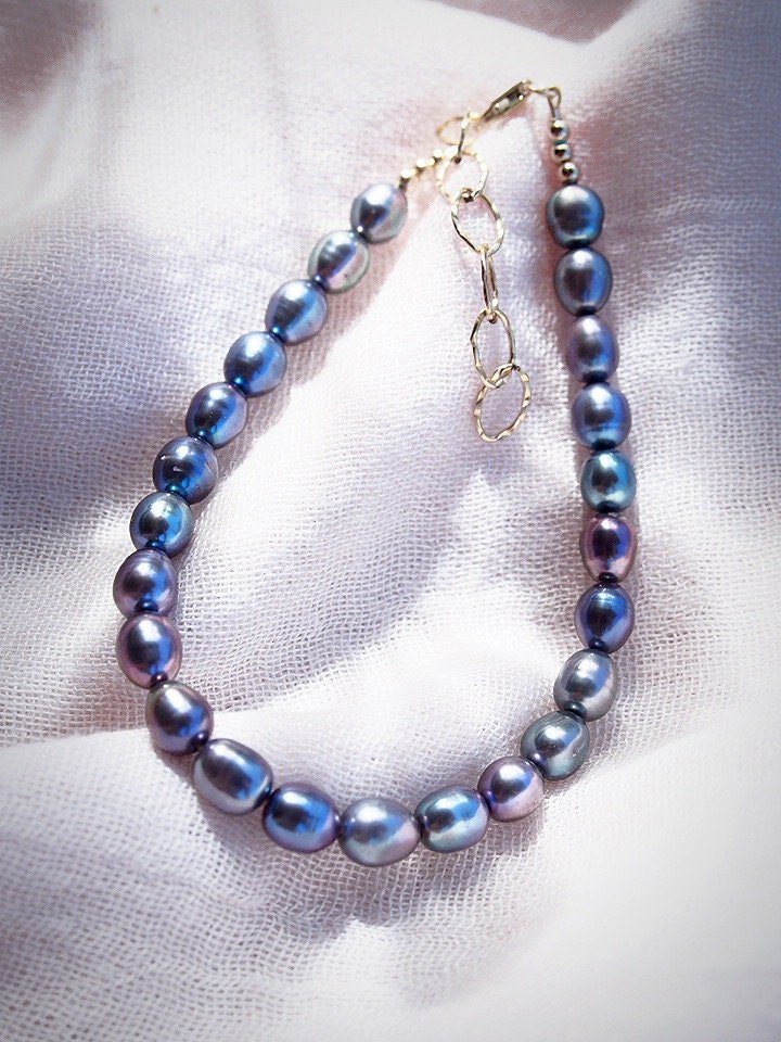 Chunky Peacock Pearl Anklet - Ala
