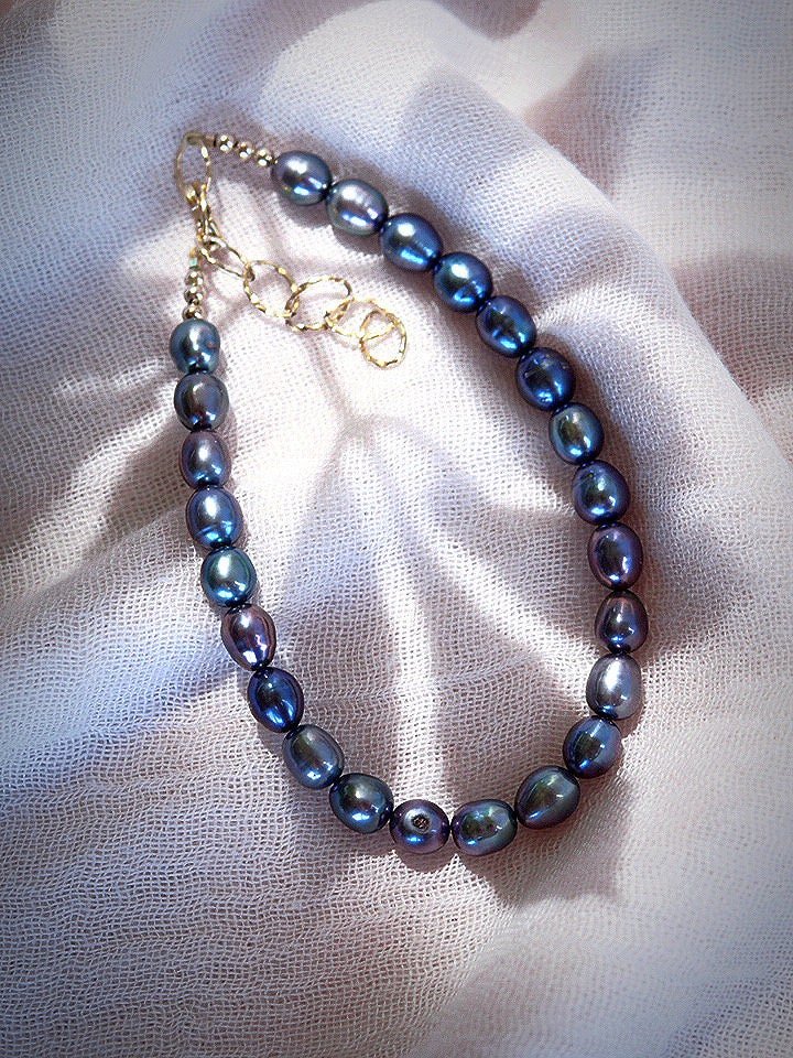 Chunky Peacock Pearl Anklet - Ala