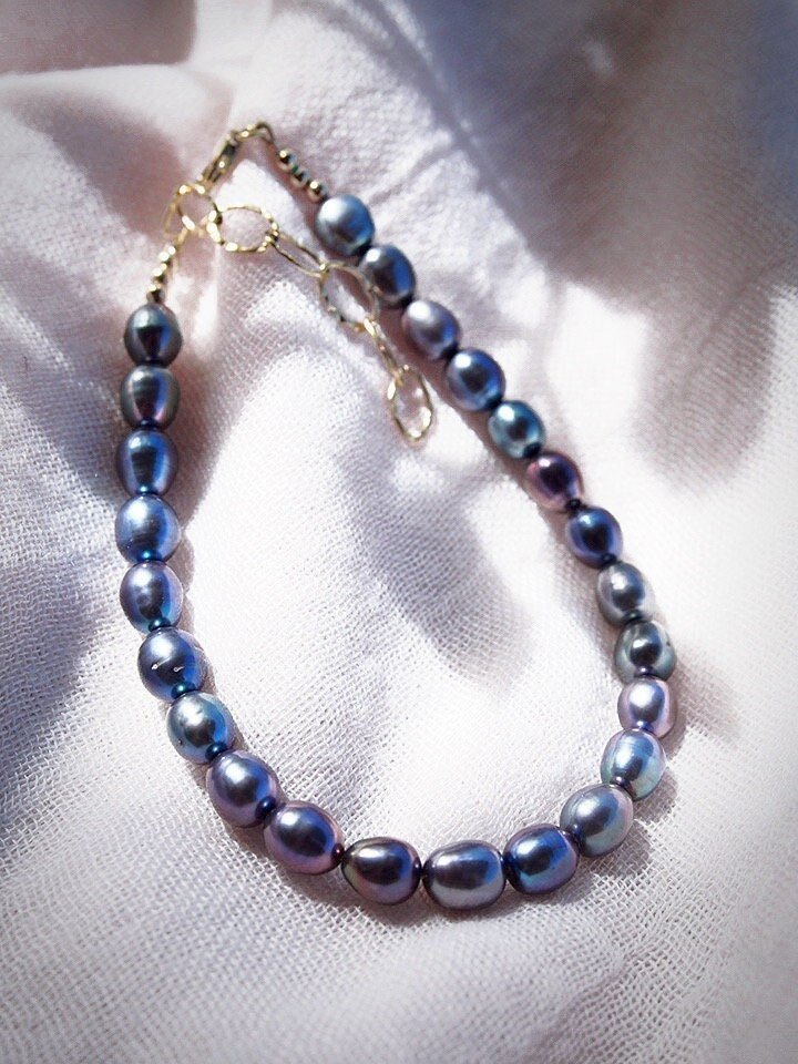 Chunky Peacock Pearl Anklet - Ala