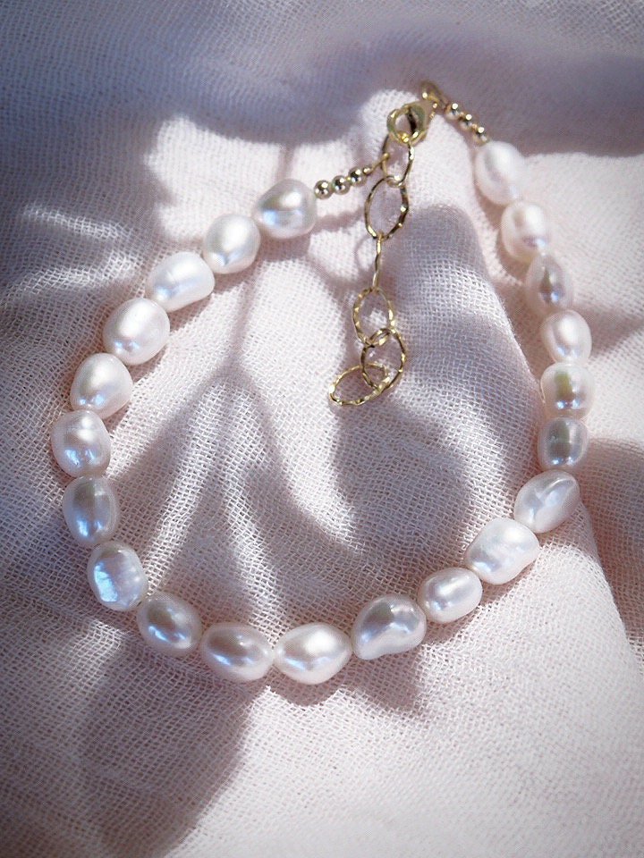 Chunky White Pearl Anklet - Ala