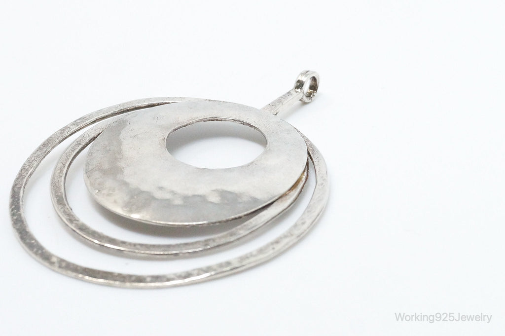 Retired Silpada Hammered Rings Sterling Silver Necklace Pendant
