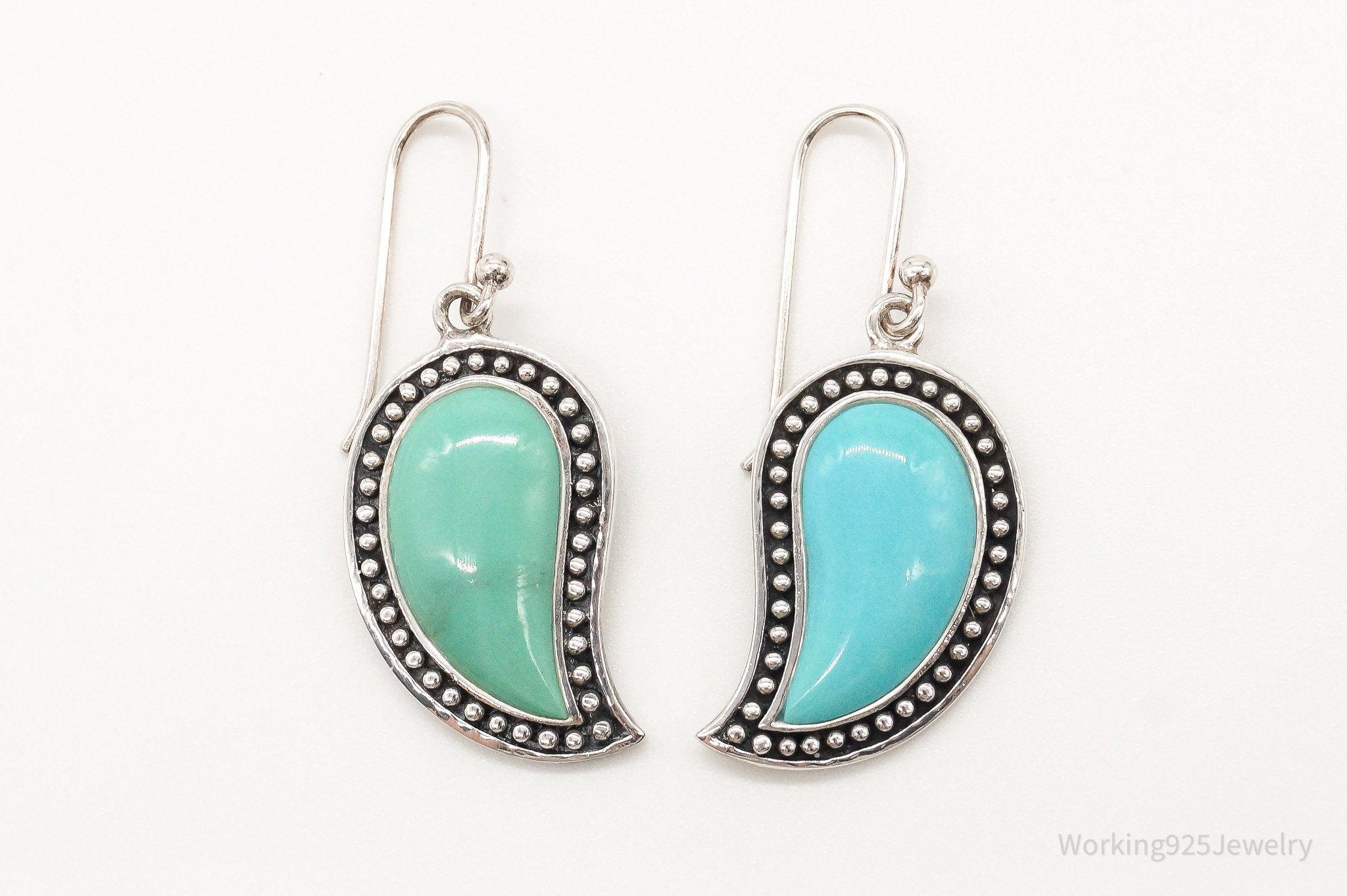 Designer SX Turquoise Sterling Silver Earrings