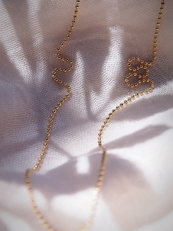 Dainty Gold Ball Chain Necklace - Kaila II