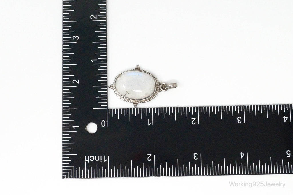 Vintage Moonstone Sterling Silver Southwestern Necklace Pendant