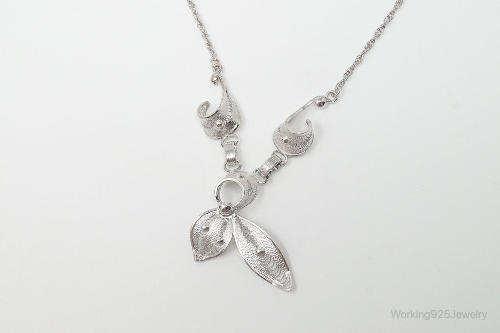 Vintage Joseph Esposito Filigree Sterling Silver Necklace