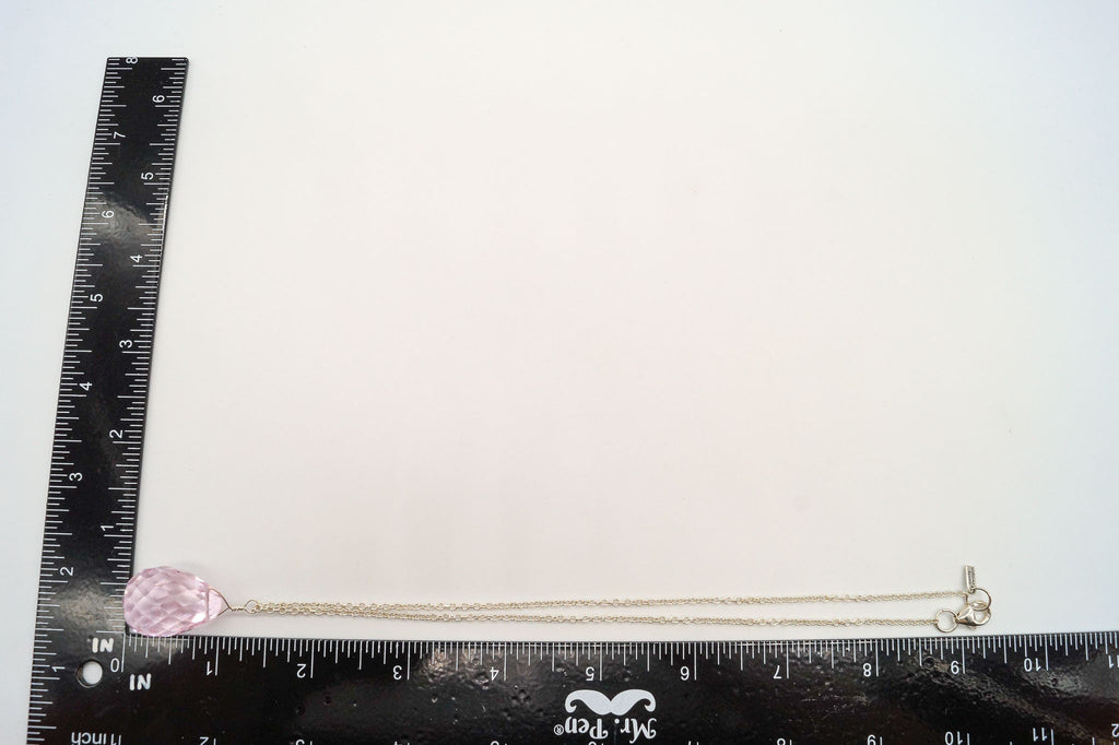 Sandy Designs Large Violet Crystal Sterling Silver Necklace