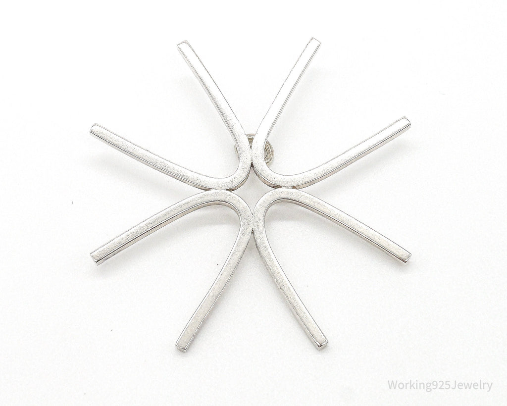 Large Vintage Modernist Sterling Silver Pendant