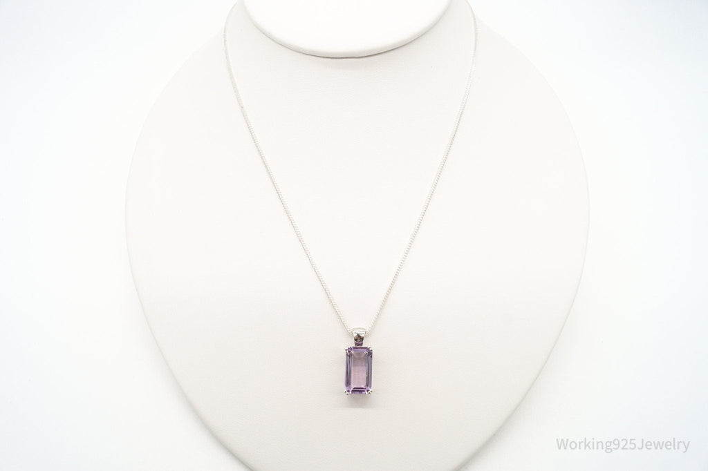 Vintage Amethyst Sterling Silver Adjustable Chain Necklace