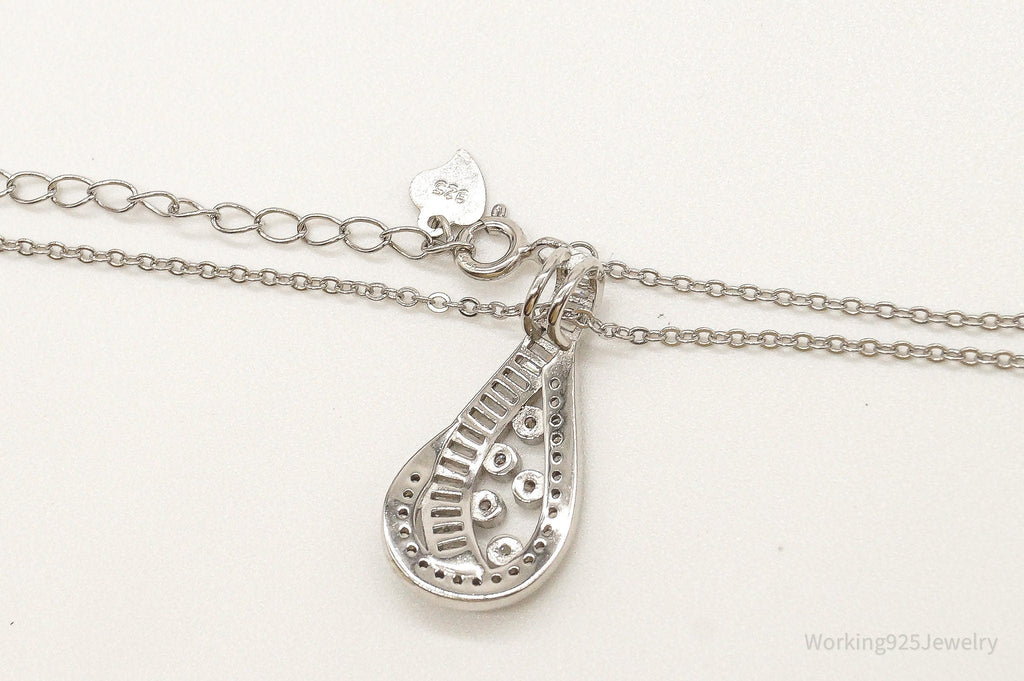 Designer Ryze Cubic Zirconia Sterling Silver Necklace