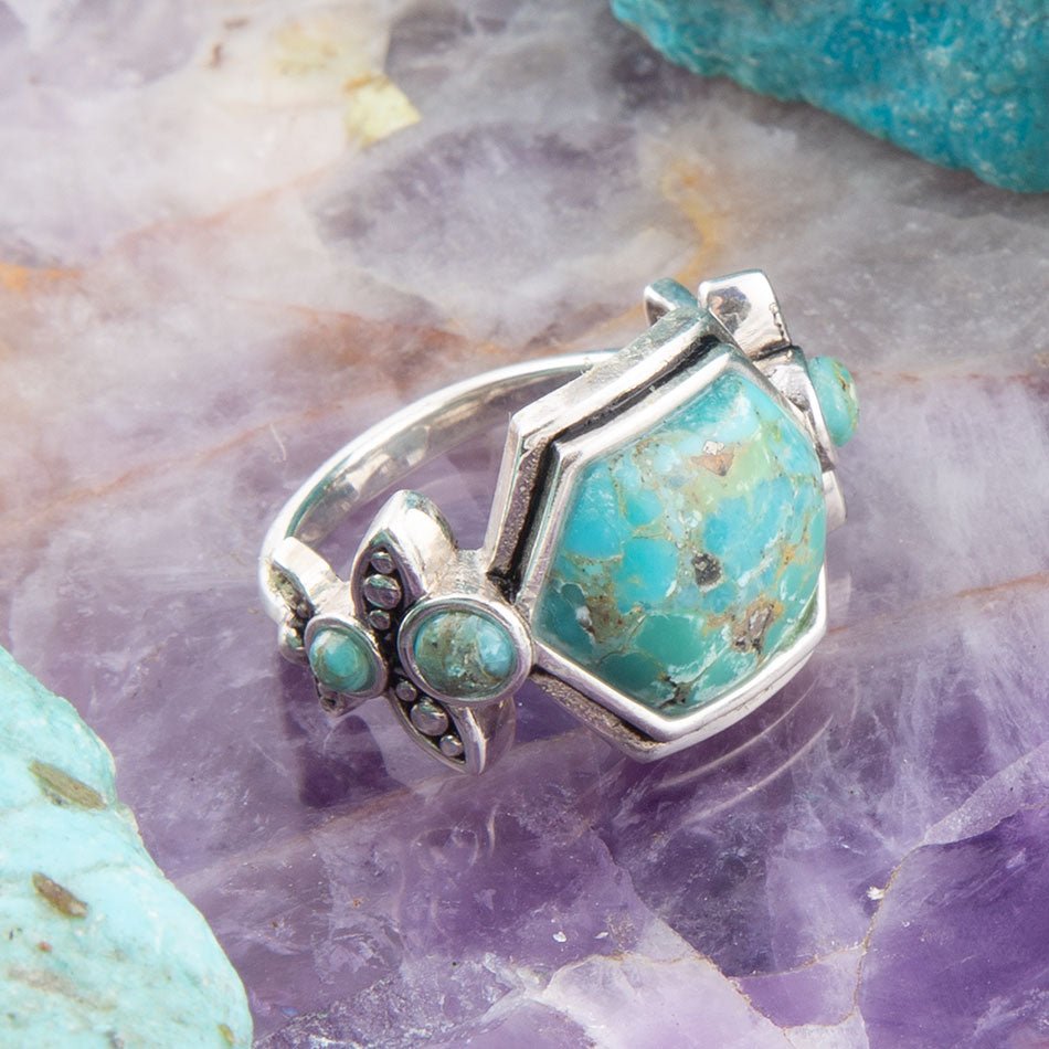 Emile Blue Turquoise and Sterling Silver Ring