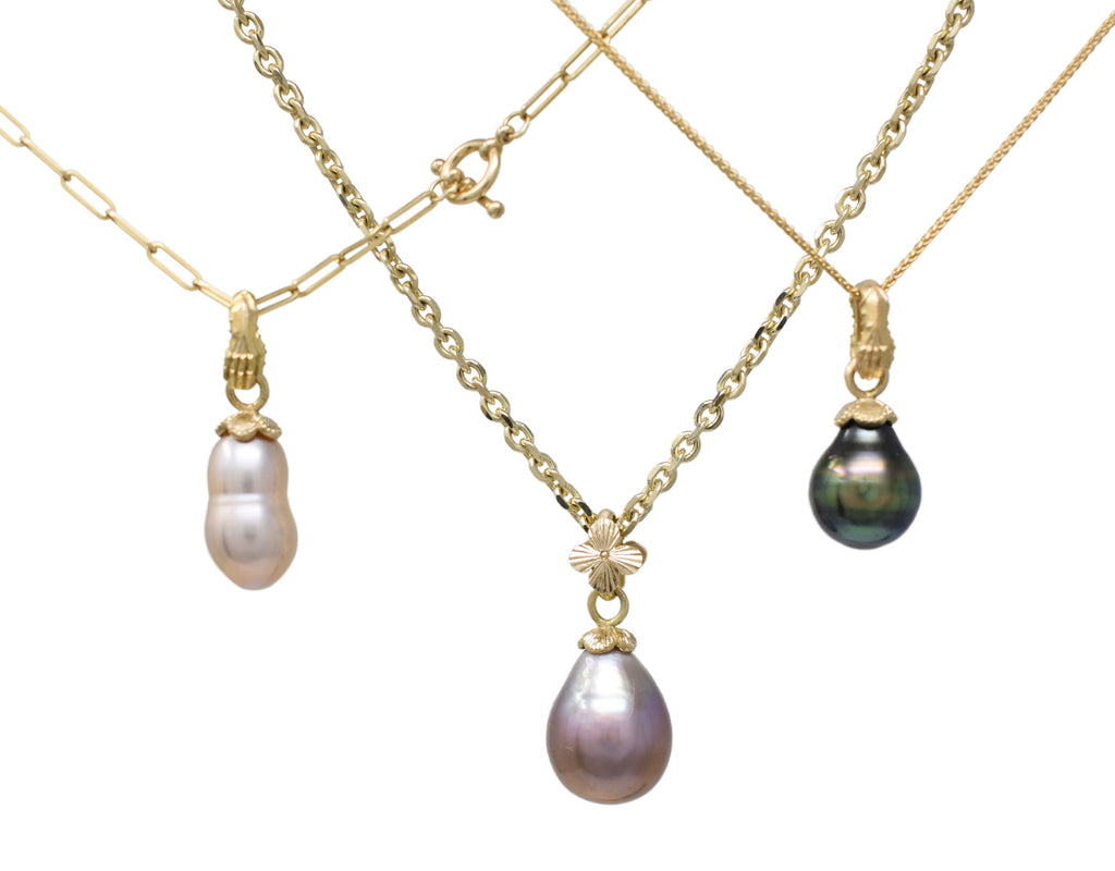 Treasury Pendant with Pink South Sea Twin Pearl