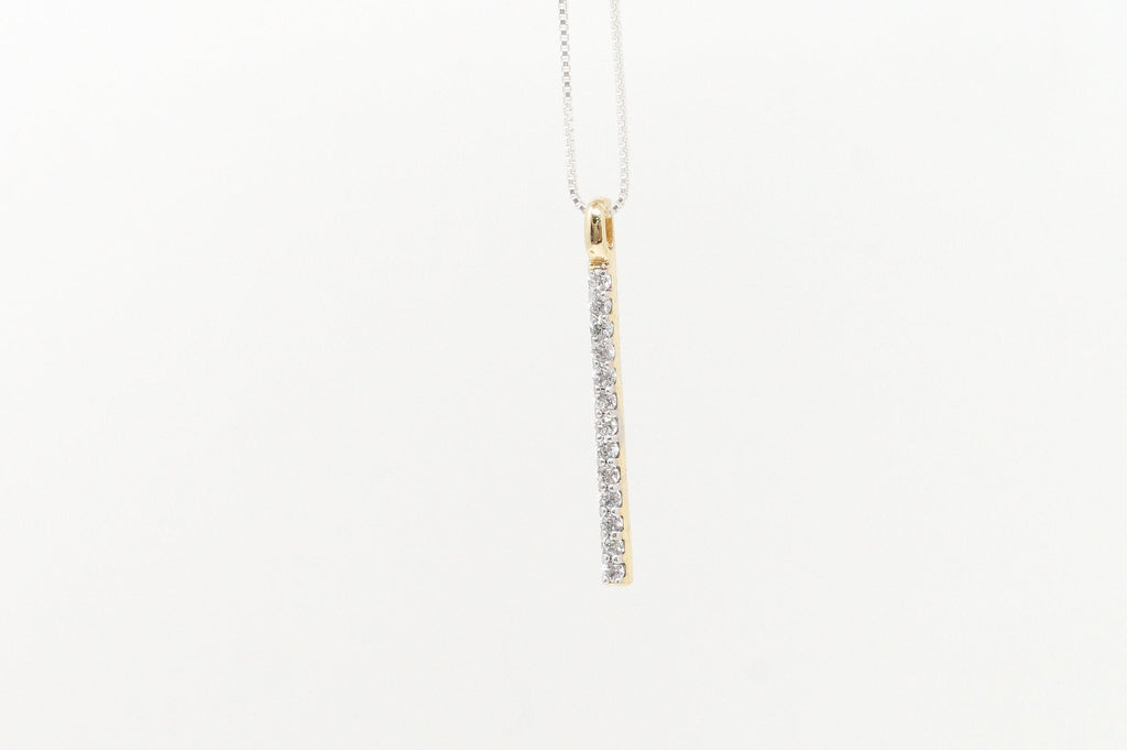 Vintage Designer Gold Vermeil Cubic Zirconia Sterling Silver Necklace Pendant