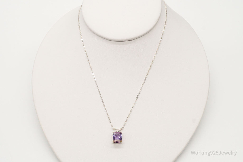 Vintage Large Ametrine Sterling Silver Necklace