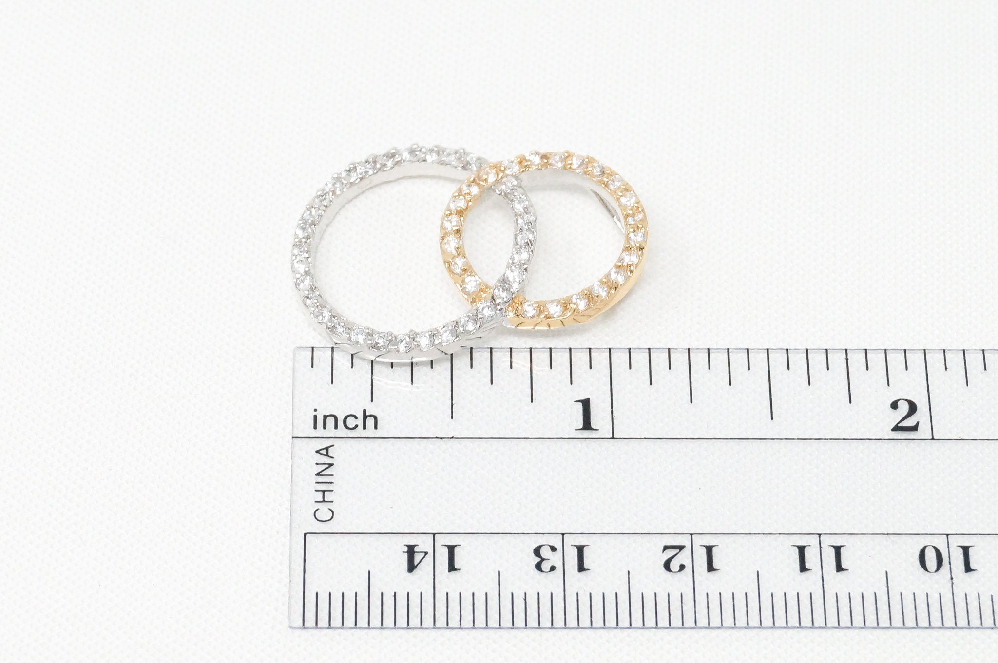 Vintage Gold Vermeil Cubic Zirconia Geometric Sterling Silver Necklace Pendant