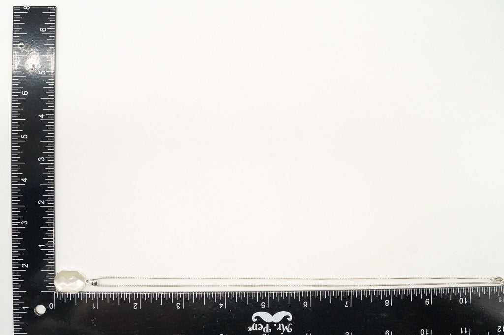 Vintage Art Deco Style Mother of Pearl Sterling Silver Necklace