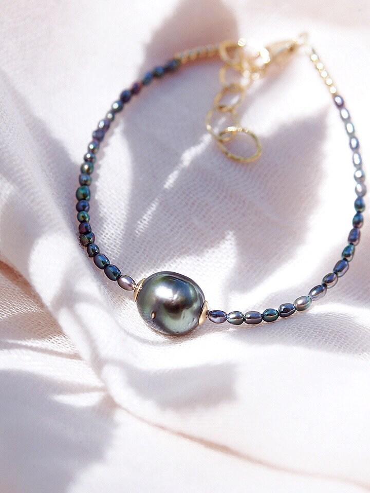Genuine Tahitian Pearl Bracelet - Gold Kaimalie