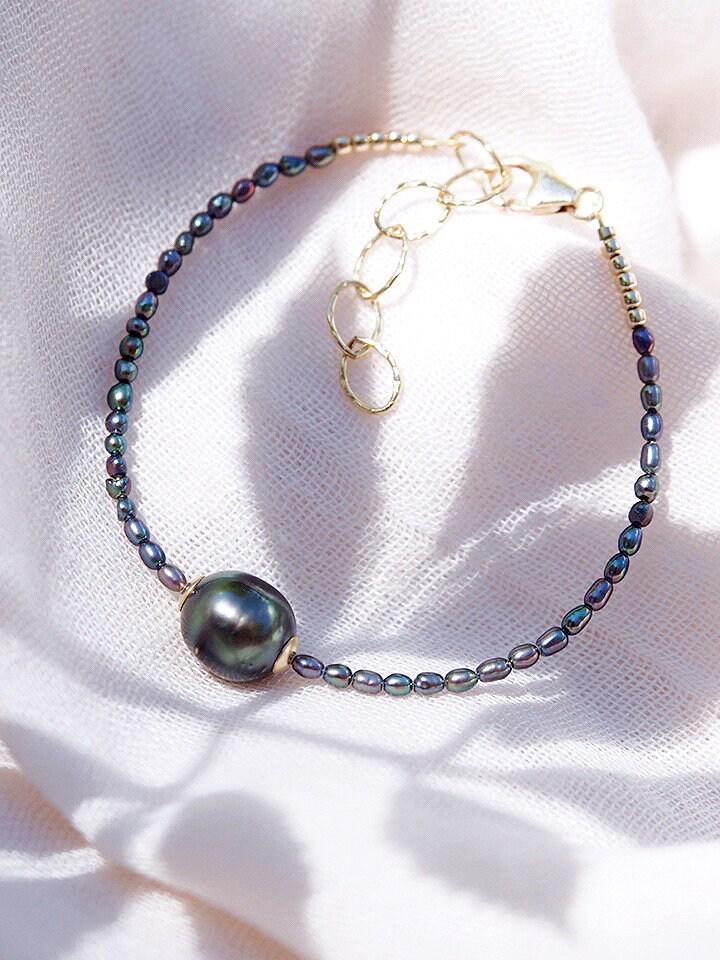 Genuine Tahitian Pearl Bracelet - Gold Kaimalie