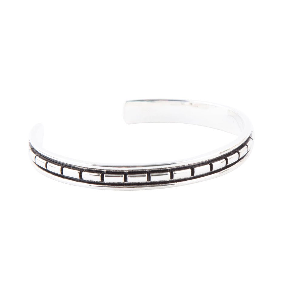 Geometric All Sterling Silver Cuff Bracelet