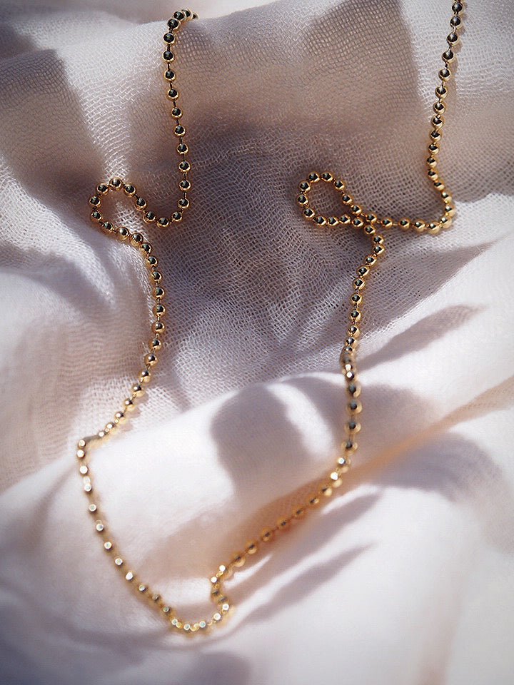Gold Ball Chain Necklace - Kaila
