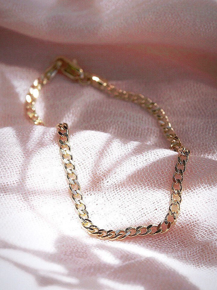 Gold Filled Curb Chain Bracelet
