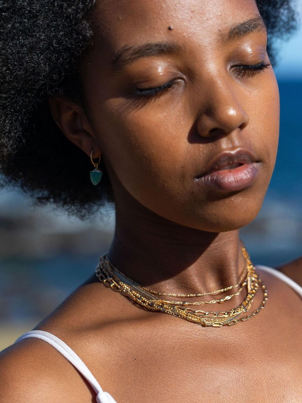 Gold Filled Dainty Figaro Chain Necklace - Halani