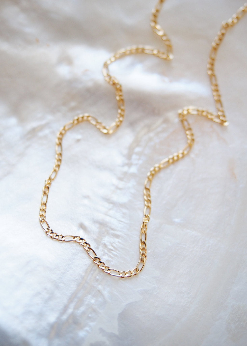 Gold Filled Dainty Figaro Chain Necklace - Halani
