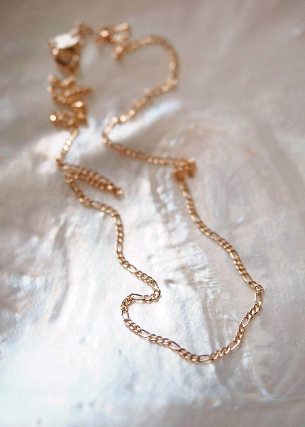 Gold Filled Dainty Figaro Chain Necklace - Halani