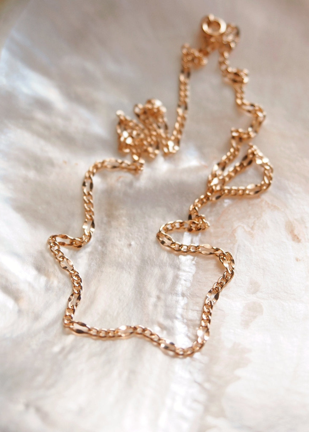 Sale - Gold Filled Dapped Figaro Chain Necklace - Kaile'a