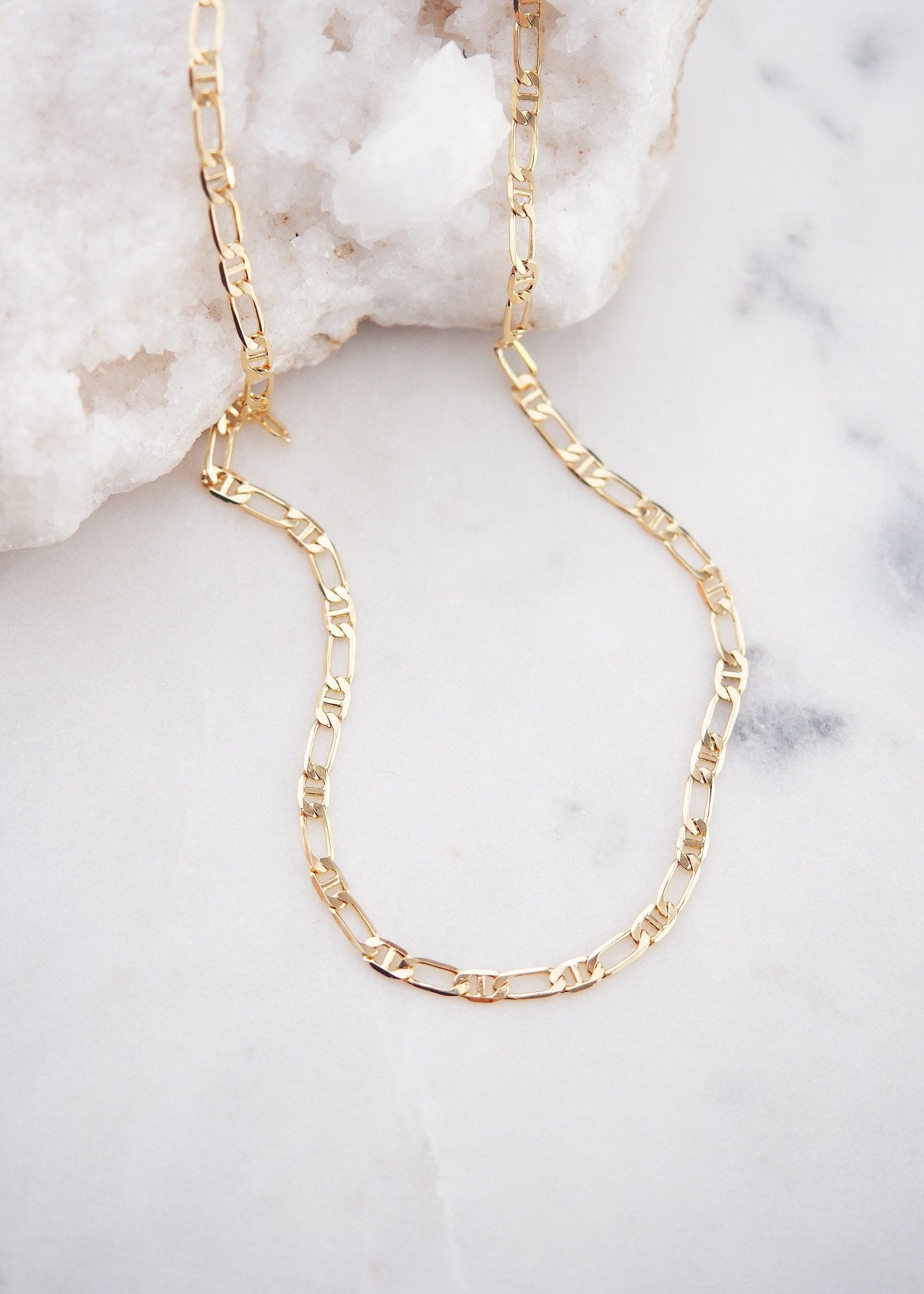 Sale - Gold Filled Fancy Mariners Chain Necklace - Keola