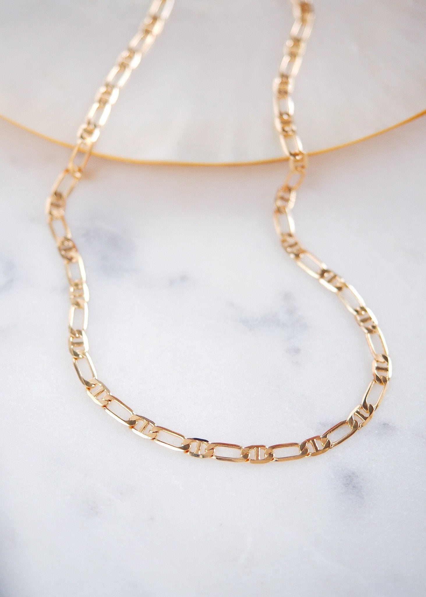 Sale - Gold Filled Fancy Mariners Chain Necklace - Keola
