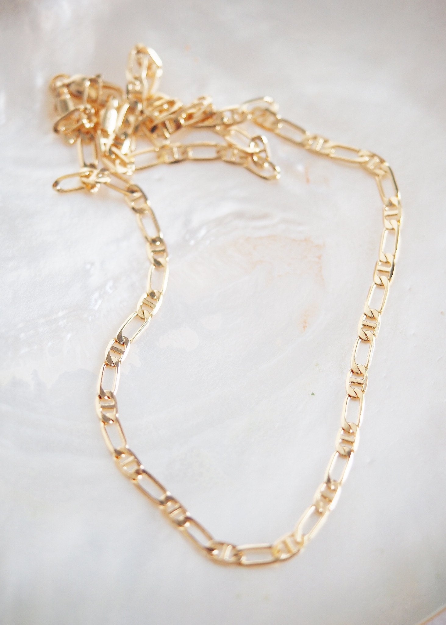 Sale - Gold Filled Fancy Mariners Chain Necklace - Keola