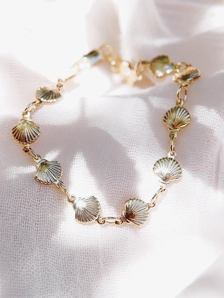 Gold Filled Seashell Chain Bracelet - Leialoha