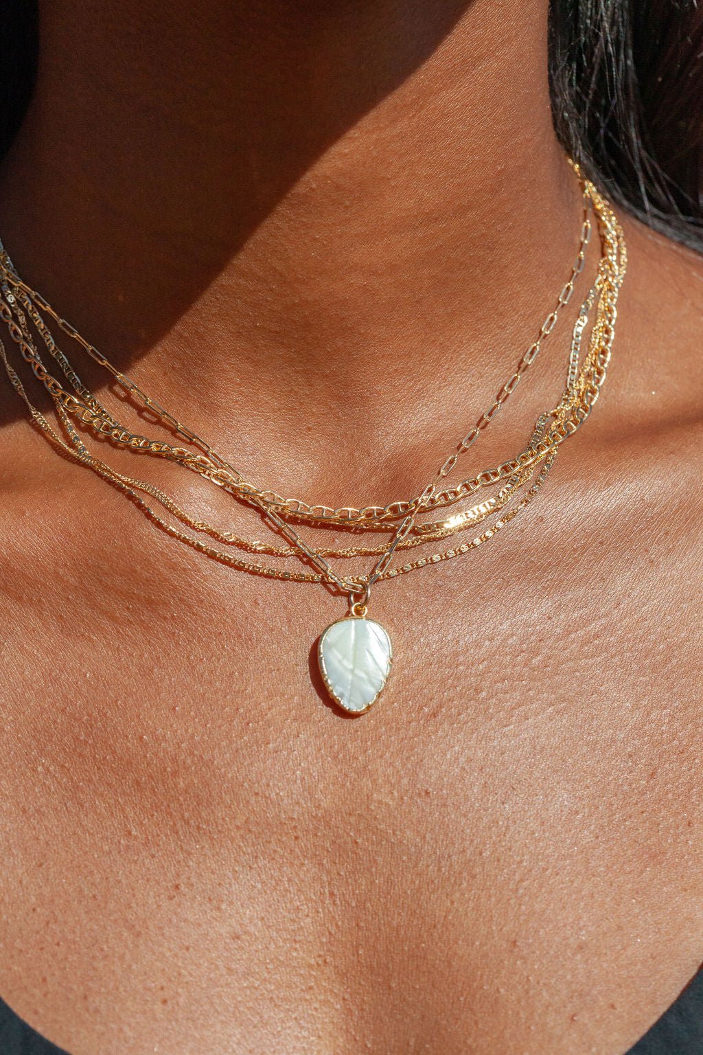Gold Filled Snail Chain Necklace