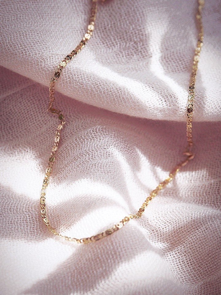 Gold Filled Snail Chain Necklace