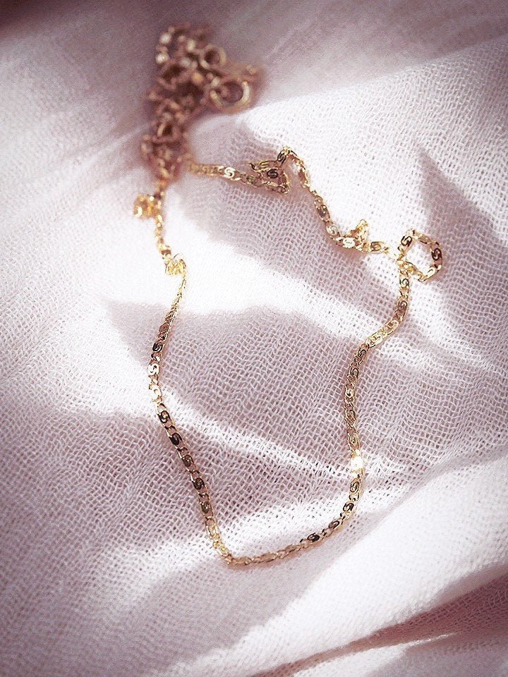 Gold Filled Snail Chain Necklace