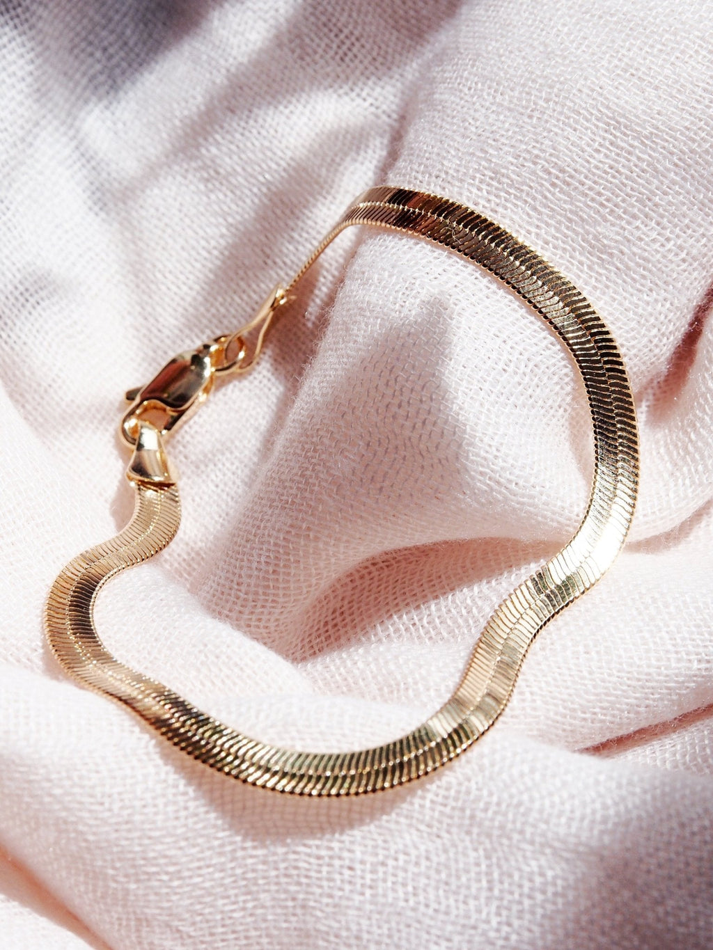 Gold Herringbone Bracelet - Konani