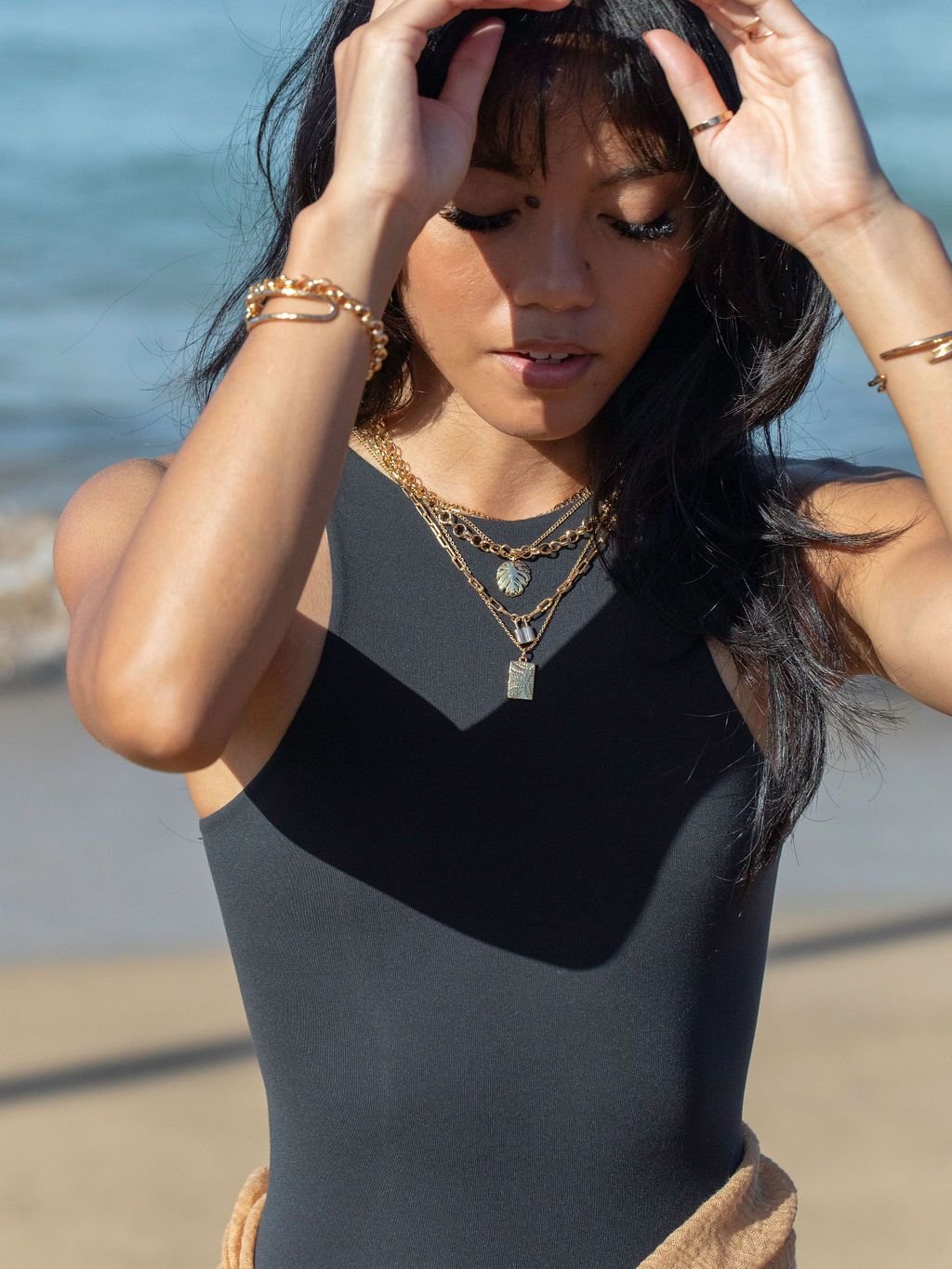 Gold Monstera Leaf Necklace - Kini