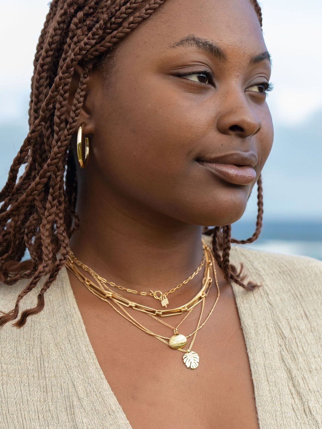 Gold Sea Shell Necklace - Keone