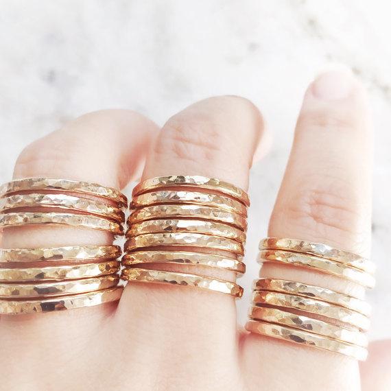 Gold Thick Stacking Ring - Ailani