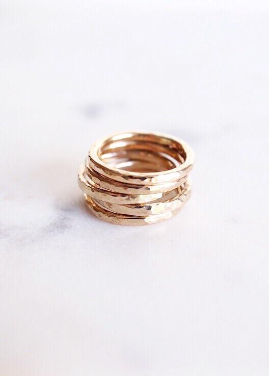 Gold Thick Stacking Ring - Ailani