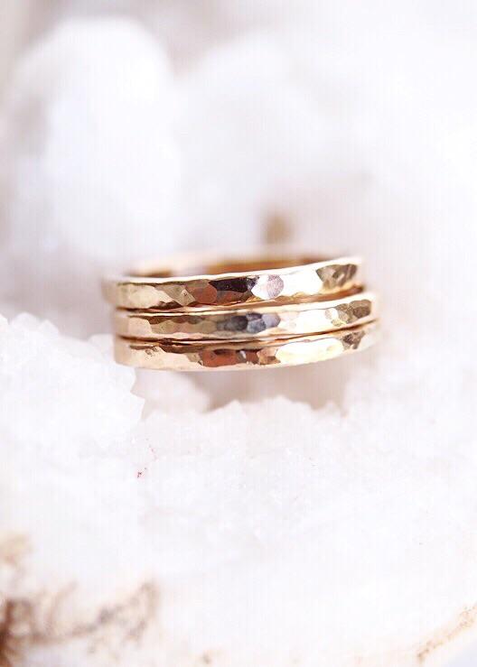Gold Thick Stacking Ring - Ailani