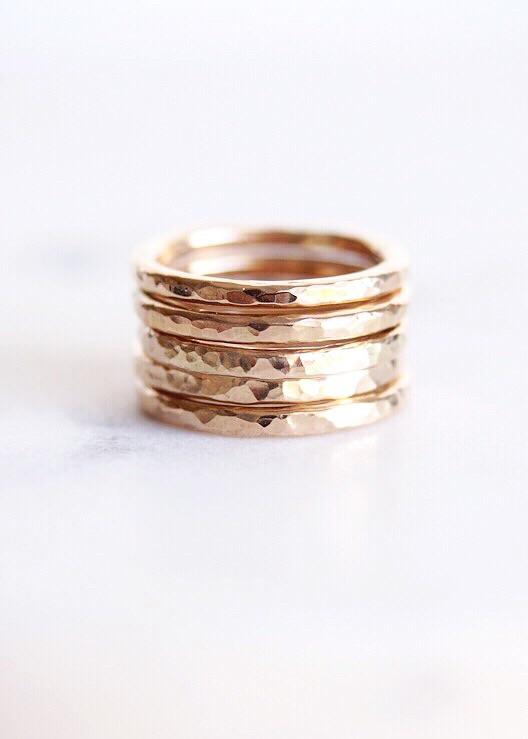 Gold Thick Stacking Ring - Ailani